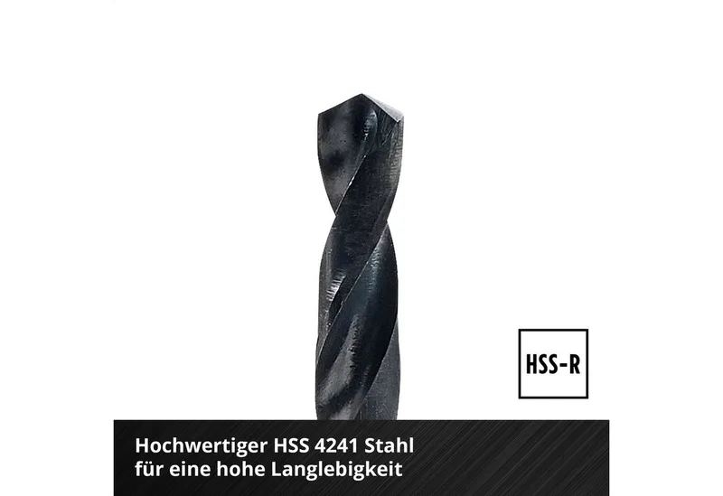 Bohrer- und Bit-Set Original Einhell 19-tlg. HSS-R Metallbohrer-Set (HSS 4241 Stahl, schwa, (19x HSS-R Metallbohrer (1 / 1,5 / 2 / 2,5 / 3 / 3,5 / 4 / 4,5 / 5 / 5,5 / 6 / 6,5 / 7 / 7,5 / 8 / 8,5 / 9 / 9,5 / 10 mm), 1x Aufbewahrungskassette (15,0 x 8,7 x 3,5 cm), 19-tlg), Original Einhell 19 by Einhell, Black – product image 5 of 5
