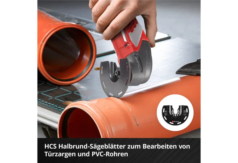 Bohrer- und Bit-Set Original Einhell XL-PLUS-CASE 10-tlg. Multitool-Set (HCS Halbrund-Säge, (2x HM Halbrund-Sägeblätter (87 mm), 2x HM Delta-Raspeln (80 mm), 1x HM Segmentsägeblatt (57 mm), 2x HCS Halbrund-Sägeblätter (87 mm), 1x Starrer Schaber (50 mm), 2x Adapter für Dremel, 1x Aufbewahrun by Einhell, Black – product image 4 of 5
