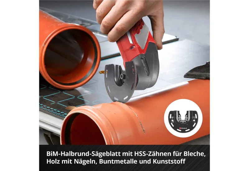 Bohrer- und Bit-Set Original Einhell XXL-CASE 70-tlg. Multitool-Set (BiM/CrV-Tauchsägeblät, (3x BIM-Tauchsägeblätter (44 / 32 / 20 mm), 12x CrV-Tauchsägeblätter (1x 65 / 5x 32 / 3x 20 / 3x 10 mm), 1x HM-Halbrund-Sägeblatt (87 mm), 1x BIM-Halbrund-Sägeblatt (87 mm), 1x HCS-Halbrund-Sägeblatt de Einhell, Rouge, Noir – image du produit 5 sur 5