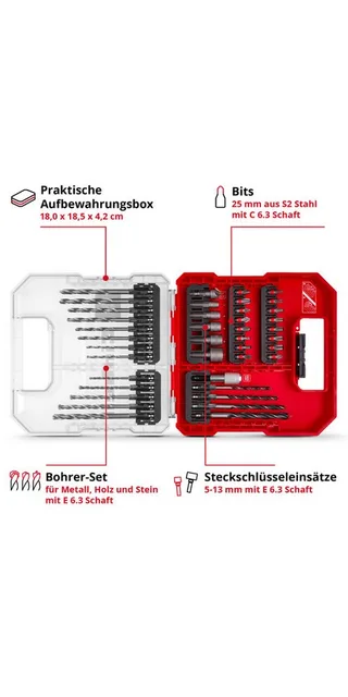 Bohrer- und Bitset 109053 van Einhell – productafbeelding 3 van 3