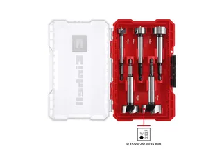 Bohrer- und Bitset Original Einhell M-CASE 5-tlg. Forstnerbohrer-Set (aus C65 Stahl, E 6., 5-St., Original Einhell M-CASE 5-tlg. Forstnerbohrer-Set (aus C65 Stahl, E 6. van Einhell – productafbeelding 2 van 5