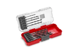 Bohrer- und Bitset Original Einhell S-CASE 10-tlg. Holzbohrer-Set (zweispiralig, aus roll, 10-St., S-CASE 10-tlg. Holzbohrer-Set, zweispiralig, aus C45 Werkzeugstahl by Einhell – product image 1 of 5