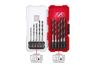 Bohrer- und Bitset Original Einhell S-CASE 10-tlg. Holzbohrer-Set (zweispiralig, aus roll, 10-St., S-CASE 10-tlg. Holzbohrer-Set, zweispiralig, aus C45 Werkzeugstahl by Einhell – product image 2 of 5