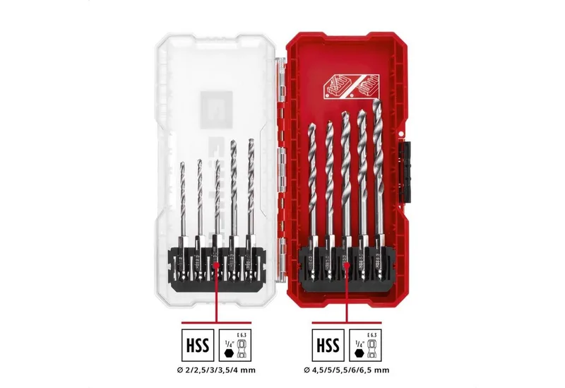 Bohrer- und Bitset Original Einhell S-CASE 10-tlg. Metallbohrer-Set (aus HSS 4241 Stahl, 10-St., S-CASE 10-tlg. Metallbohrer-Set de Einhell – image du produit 2 sur 4