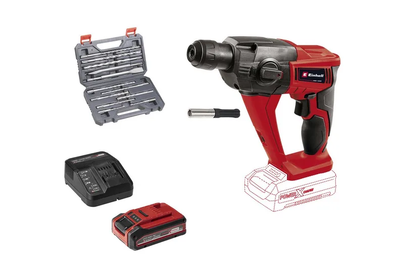 Bohrmaschine EINHELL Power X-Change Akku-Bohrhammer TE-HD 18 by Einhell, Red – product image 1 of 5