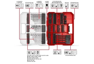 Boor-/Bitset - 95-delig - XL-CASE van Einhell – productafbeelding 2 van 4
