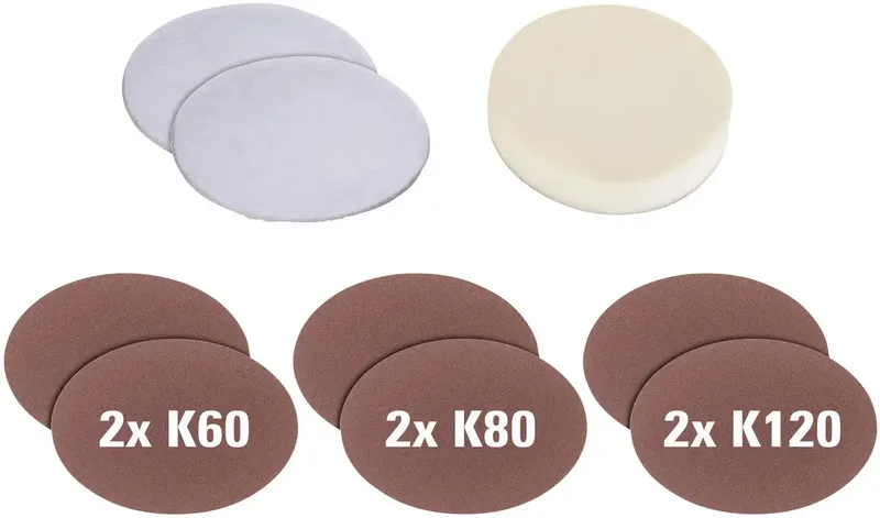 CC-PO 1110/1/2 E 2093233 Polierhauben / Schleifscheiben Zubehörsatz 18 mm de Einhell – image du produit