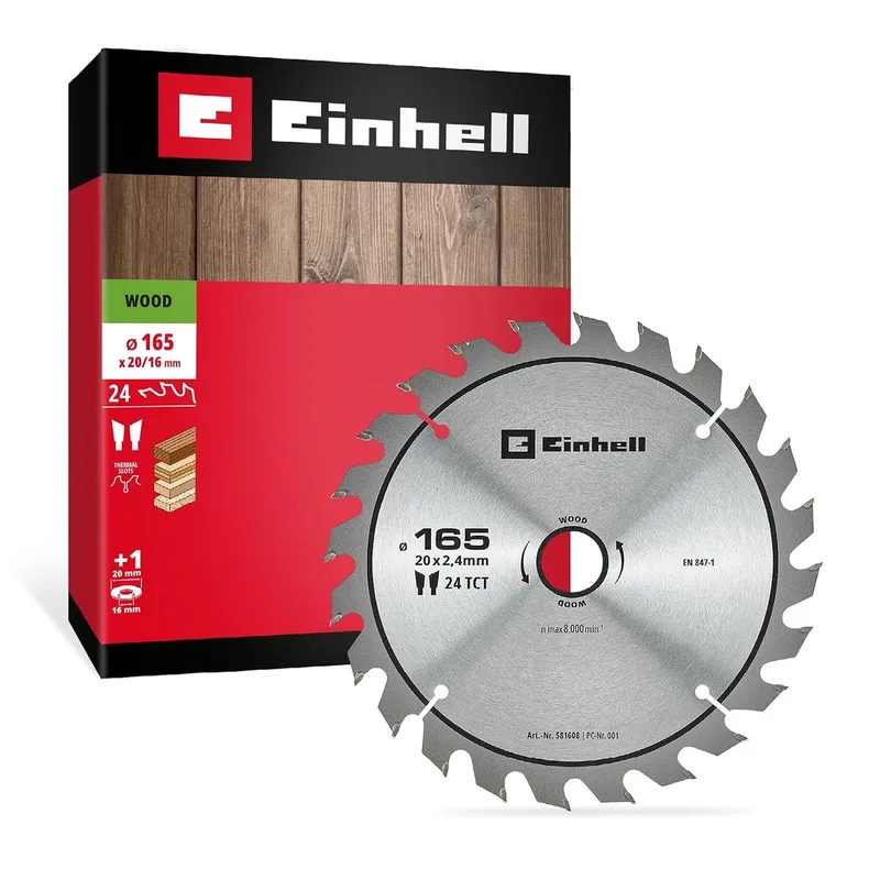 cirkelzaagblad, hout, Ø 165 x 20 mm, 24 tanden de Einhell – image du produit