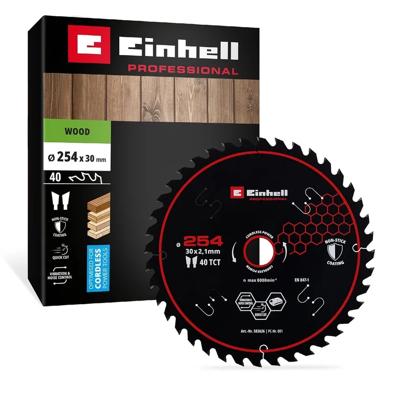 cirkelzaagblad, hout, Ø 254 x 30 mm, 40 tanden de Einhell – image du produit