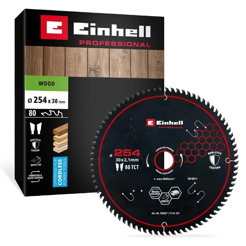 cirkelzaagblad, hout, Ø 254 x 30 mm, 80 tanden de Einhell – image du produit