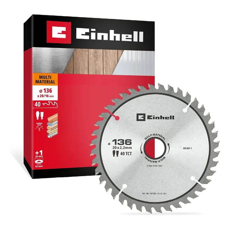 cirkelzaagblad, multi-materiaal, Ø 136 x 20 mm, 40 tanden de Einhell – image du produit