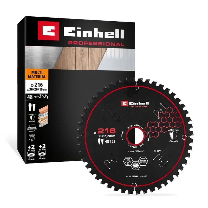 cirkelzaagblad, multi-materiaal, Ø 216 x 30 mm, 48 tanden von Einhell – Produktbild