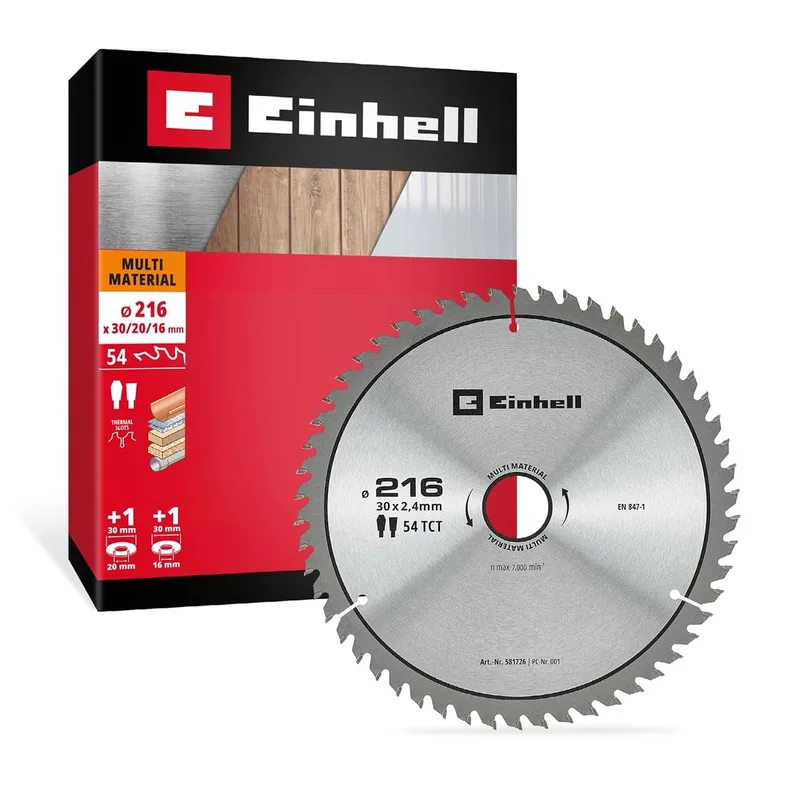 cirkelzaagblad, multi-materiaal, Ø 216 x 30 mm, 54 tanden de Einhell – image du produit