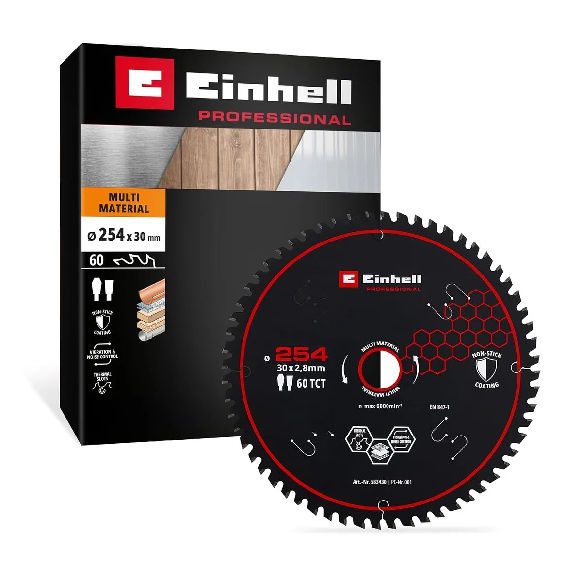cirkelzaagblad, multi-materiaal, Ø 254 x 30 mm, 60 tanden de Einhell – image du produit