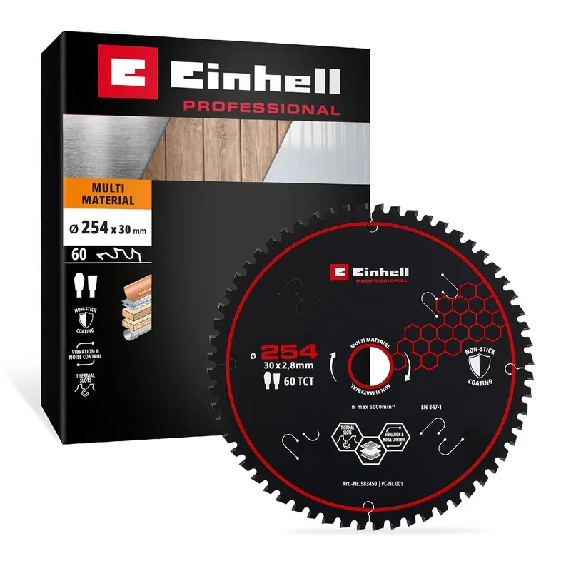 cirkelzaagblad, multi-materiaal, Ø 254 x 30 mm, 60 tanden de Einhell – image du produit