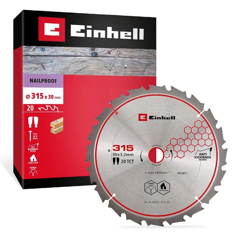 cirkelzaagblad, spijkerbestendig, Ø 315 x 30 mm, 20 tanden by Einhell – product image