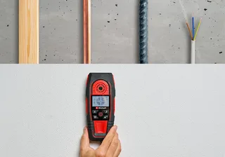Digitale Leidingzoeker TE-MD 80 - Detectiediepte hout: 24 mm - metaal: 24 mm - ijzer: 80 mm - koper: 38 mm - geleiders: 60 mm van Einhell, Rood – productafbeelding 2 van 5