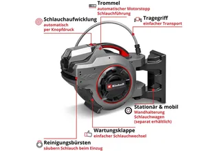 Einhell 4173774 GE-HR 18/30-1 WH Li-Solo Schlauchtrommel 555 mm 1 St. Silber von Einhell – Produktbild 4 von 5