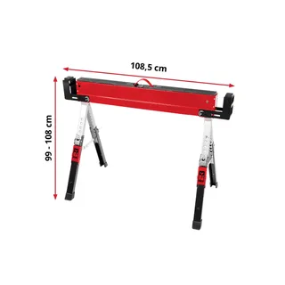 Einhell 461002 Stahl Arbeitsbock höhenverstellbar 500 kg (B x H) 22 cm x 106.5 cm 18 kg 2 St. de Einhell – image du produit 2 sur 2