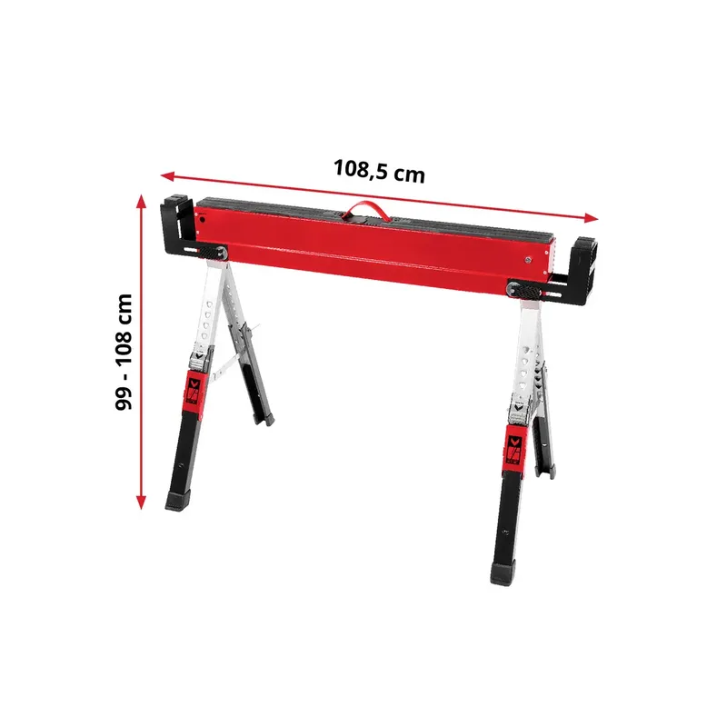 Einhell 461002 Stahl Arbeitsbock höhenverstellbar 500 kg (B x H) 22 cm x 106.5 cm 18 kg 2 St. de Einhell – image du produit 2 sur 2