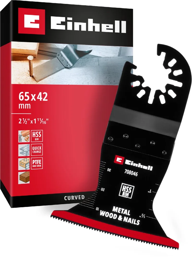 Einhell 708046 Tauchsägeblatt BIM Met, 65mm Multitool toebehorenset Bimetaal 65 mm 1 stuk(s) de Einhell – image du produit