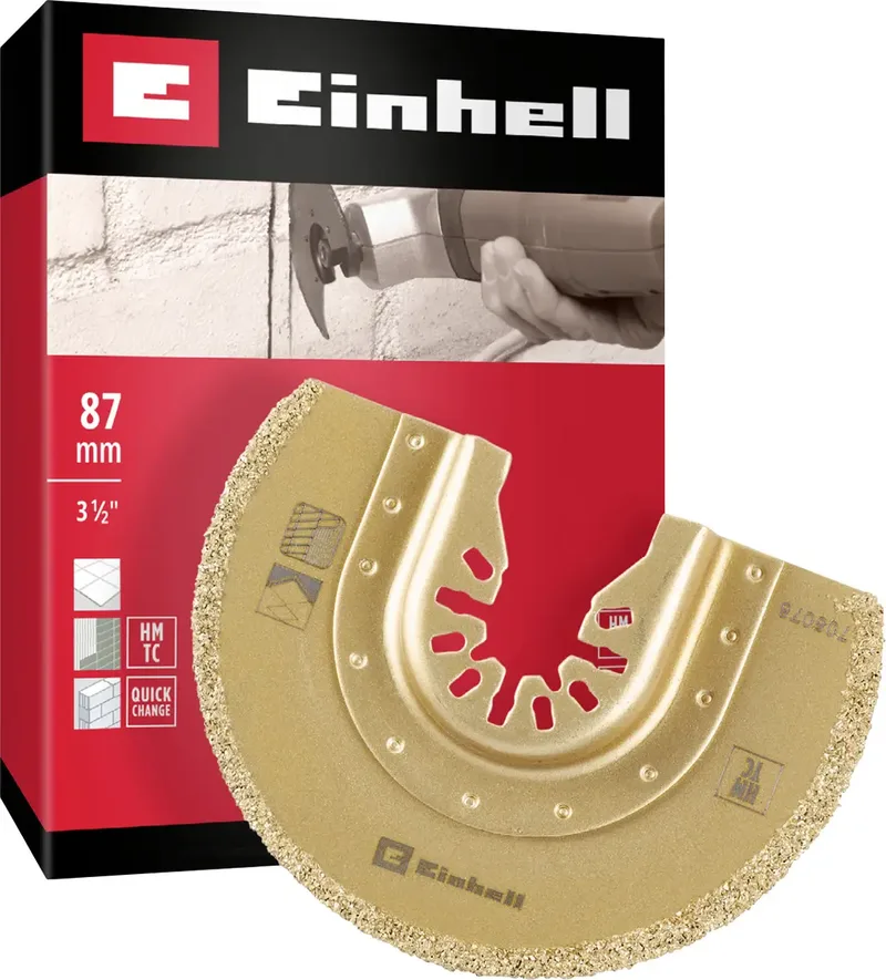 Einhell 708078 Sägeblatt halbrund HM, 87mm Hartmetall, HCS Sägeblatt 87 mm 1 St. fra Einhell – produktbillede