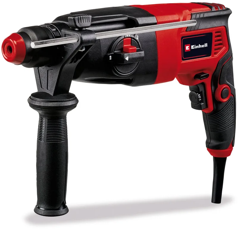 Elektrische Boorhamer TC-RH 620 4F - 620 W - Aantal slagen 5.200 /min - 2,2 J - SDS-Plus - Pneumatisch slagwerk - 4-functies: boren/hamerboren/Beitelen met of zonder beitelslot - Incl. Transport-/Opbergkoffer van Einhell – productafbeelding 3 van 5