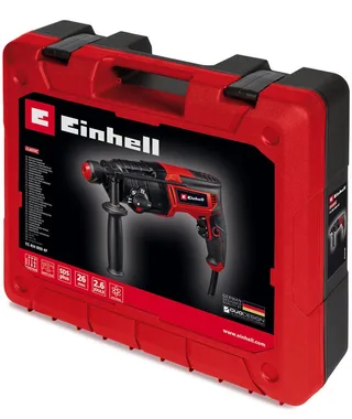 Elektrische Boorhamer TC-RH 800 4F - 800 W - Aantal slagen 4.500 /min - 2,6 J - SDS-Plus - Pneumatisch slagwerk - 4-functies: boren/hamerboren/Beitelen met of zonder beitelslot - Incl. Transport-/Opbergkoffer van Einhell – productafbeelding 4 van 5