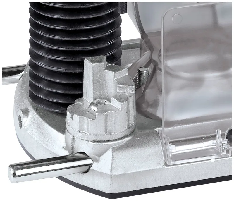 Elektrische Bovenfrees TC-RO 1155 E - 1100 W - 6 en 8 mm spantang - Snelheidsregeling - Zuigadapter - Incl. toebehoren van Einhell, Rood – productafbeelding 5 van 5