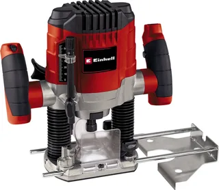 Elektrische Bovenfrees TC-RO 1155 E - 1100 W - 6 en 8 mm spantang - Snelheidsregeling - Zuigadapter - Incl. toebehoren van Einhell, Rood – productafbeelding 1 van 5