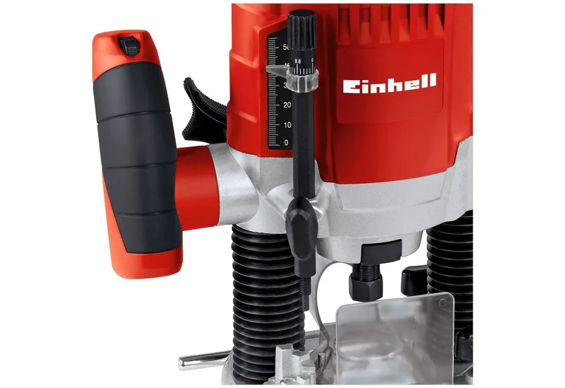 Elektrische Bovenfrees TC-RO 1155 E - 1100 W - 6 en 8 mm spantang - Snelheidsregeling - Zuigadapter - Incl. toebehoren van Einhell, Rood – productafbeelding 2 van 5