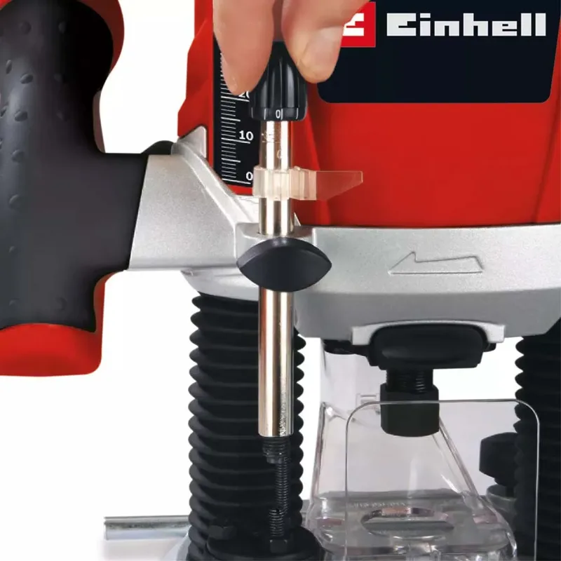 Elektrische Bovenfrees TE-RO 1255 E - 1200 W - 6 en 8 mm spantang - Snelheidsregeling - Incl. toebehoren by Einhell, Red – product image 4 of 6