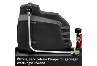 Elektrische Compressor TC-AC 190/24/8 I OF - 1500 W - 8 bar - 24 L tank - Aanzuigcapaciteit: 190 l/min - Olievrij de Einhell, Rouge – image du produit 3 sur 5