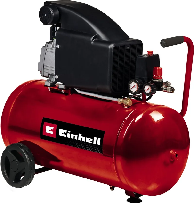 Elektrische Compressor TC-AC 270/50/8 - 1800 W - 8 bar - 50 L tank - Aanzuigcapaciteit: 270 l/min - Oliegesmeerd van Einhell, Rood – productafbeelding