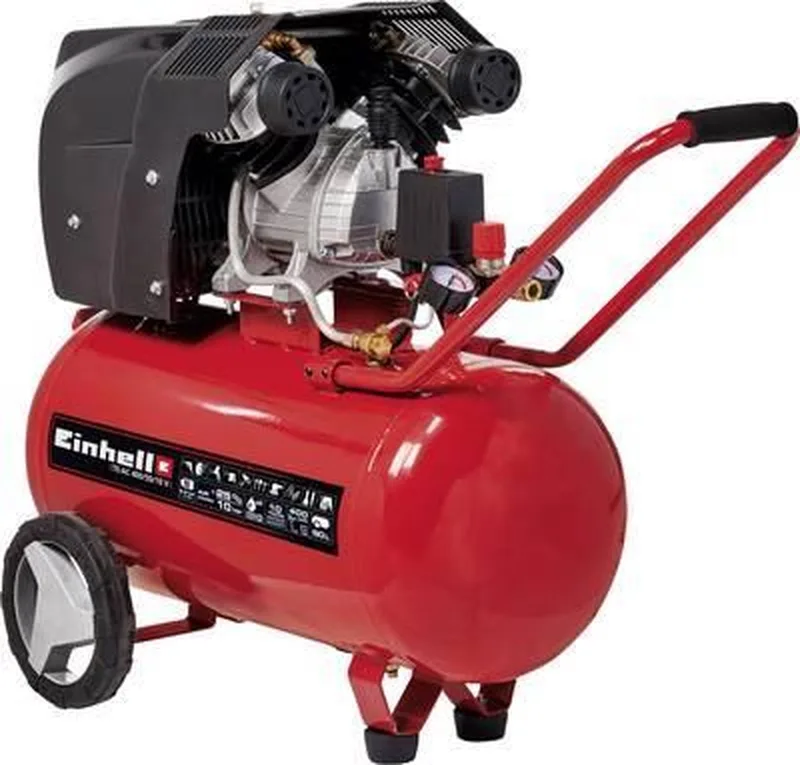 Elektrische Compressor TE-AC 400/50/10 V - 2200 W - 10 bar - 50 L tank - Aanzuigcapaciteit: 400 l/min - Oliegesmeerd - Riemaandrijving von Einhell – Produktbild