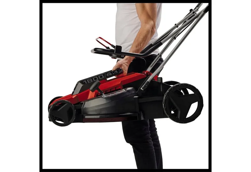 Elektrische Grasmaaier GC-EM 1800/43 - 1800 W - Maaibreedte: 43 cm - 50 L opvangbak - Aanbevolen gazonoppervlakte: tot 800 m² - Maaihoogte: 20-65 mm de Einhell – image du produit 4 sur 5