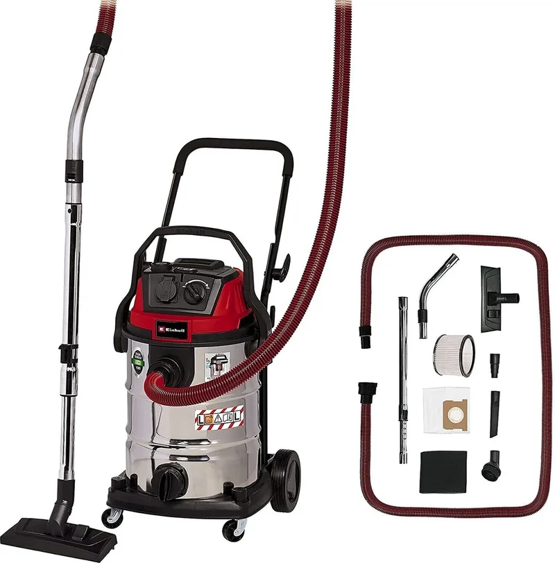 Elektrische Nat-/Droogzuiger TE-VC 2340 SACL - 1500 W - 225 mbar - 40 L - Stofbeschermingsklasse L - Automatisch stopcontact: 1900 W - Incl. mondstukken en filter de Einhell – image du produit