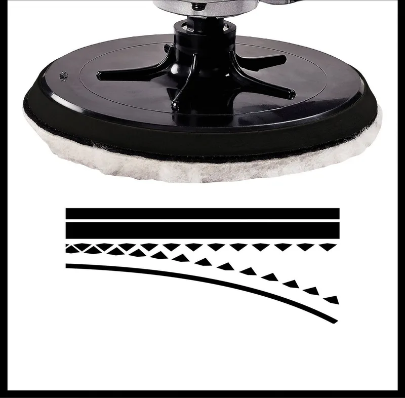 Elektrische Polijst-/ Schuurmachine CC-PO 1100/1E - 1.100 W - Ø 180 mm - Incl 9 accessoires de Einhell – image du produit 5 sur 5