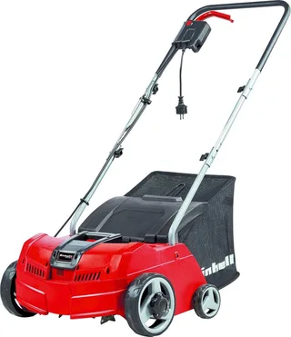 Elektrische Verticuteerder/Beluchter GC-SA 1231/1 - 1200 W - Voor gazons tot 300 m² - Tot 9 mm werkdiepte - 16 messen - 45 beluchtingsklauwen - 28 L opvangbak van Einhell – productafbeelding 1 van 5