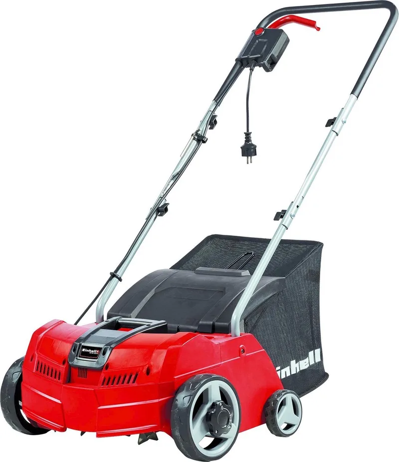 Elektrische Verticuteerder/Beluchter GC-SA 1231/1 - 1200 W - Voor gazons tot 300 m² - Tot 9 mm werkdiepte - 16 messen - 45 beluchtingsklauwen - 28 L opvangbak van Einhell – productafbeelding 1 van 5