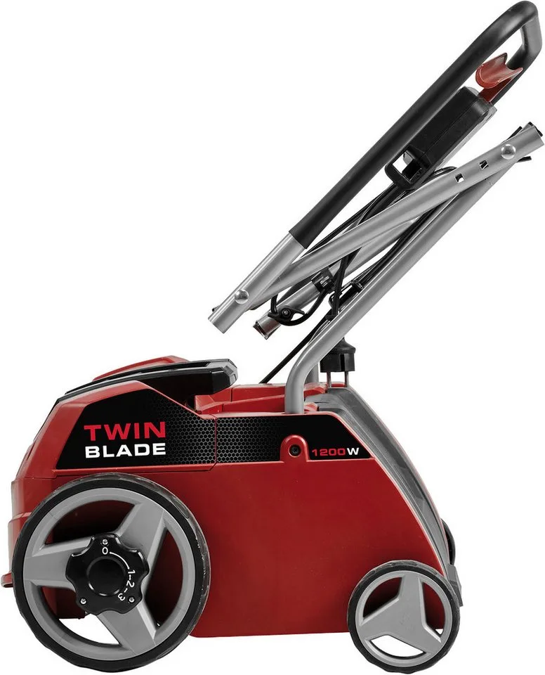 Elektrische Verticuteerder/Beluchter GC-SA 1231/1 - 1200 W - Voor gazons tot 300 m² - Tot 9 mm werkdiepte - 16 messen - 45 beluchtingsklauwen - 28 L opvangbak van Einhell – productafbeelding 3 van 5