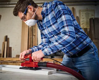 Elektrische Vlakschuurmachine TC-OS 1520 - 150 W - Schuuroppervlak: 187x90 mm - Incl. 3x schuurvellen de Einhell – image du produit 2 sur 5
