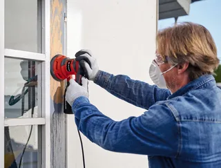 Exzenterschleifer TC-RS 425 E, 26000 U/min, (Set, 5 tlg), zum Abschleifen gerader und ungerader Flächen von Einhell, Rot, Schwarz – Produktbild 2 von 5