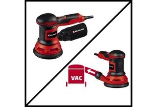Exzenterschleifer TC-RS 425 E, 26000 U/min, (Set, 5 tlg), zum Abschleifen gerader und ungerader Flächen von Einhell, Rot, Schwarz – Produktbild 4 von 5