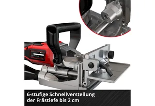 Flachdübelfräse TE-BJ 18 Li - Solo, 18 in V, Power X-Change, ohne Akku und Ladegerät de Einhell, Rouge – image du produit 5 sur 5
