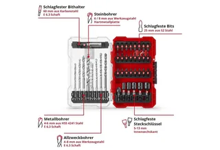 Impact-Bit-Set mit Metall- und Universalbohrern in M-CASE, 39-teilig, Bohrer- & Bit-Satz von Einhell – Produktbild 3 von 5