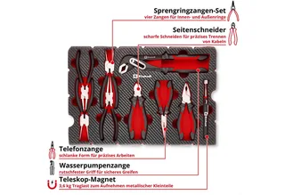 Kombizange Original Einhell Pad Zangen 9-tlg. (Sprengringzangen-Set, Wasserpumpen, 9-tlg., Original Einhell Pad Zangen 9-tlg. (Sprengringzangen-Set, Wasserpumpen von Einhell – Produktbild 4 von 5