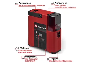 Kompressor SUPPERO 18/380, max. 1,38 bar, ohne Akku und Ladegerät by Einhell – product image 3 of 4