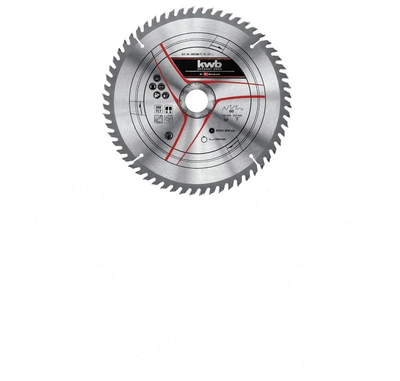 Kreissägeblatt-Satz HM, Ø 250 x 30mm, 3,2mm, 24Z / 42Z / 60Z by Einhell – product image 4 of 4