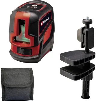 Kruislijnlaser TC-LL 2 G - Werkbereik 16 m - Horizontaal & verticaal - Nivelleringsbereik 4 ° - Groene laser - Incl. in hoogte verstelbare wandhouder - Incl. praktische opbergtas von Einhell – Produktbild 1 von 5